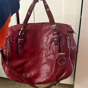 Elegant Red Leather Handbag